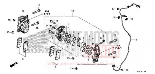 FRONT BRAKE CALIPER CRF1000DG de 2016